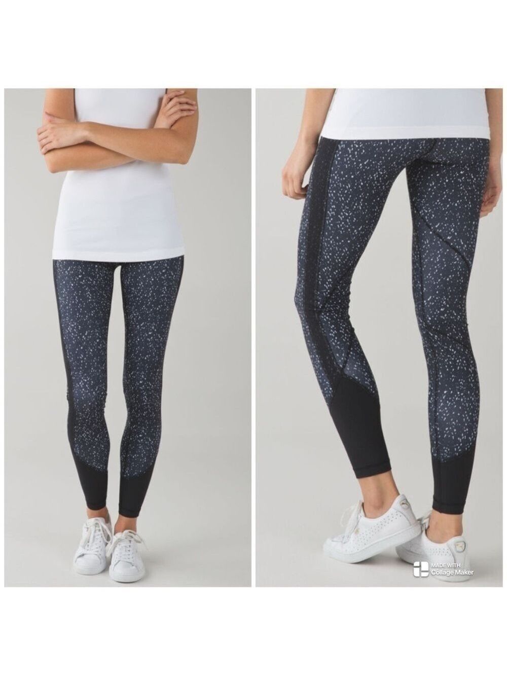 Lululemon Drop It Like It's Hot Tight Butterfly Texture Black White / Black